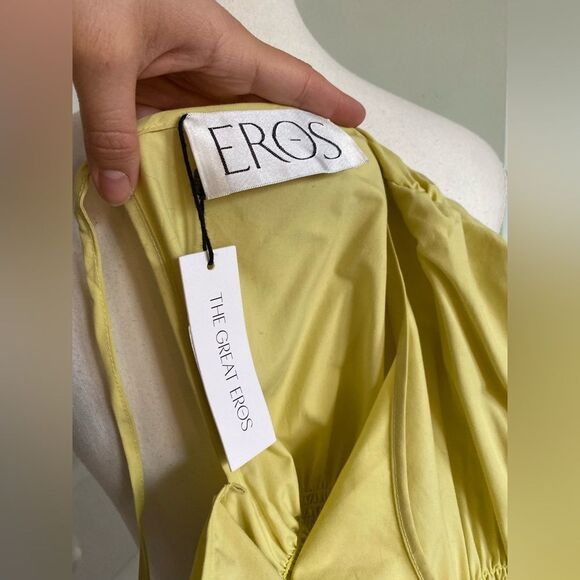 NWT The Great Eros Smocked Jewel Neck Top in Pistachio XL - Picture 10 of 11